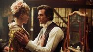Scarlett Johansson and Hugh Jackman in The Prestige | Image Source: Apple TV+